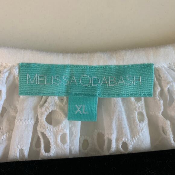 MELISSA ODABASH Dress XL Corina Full Eyelet V-Neck Wide Sleeve Cotton Cover Up - Picture 13 of 16